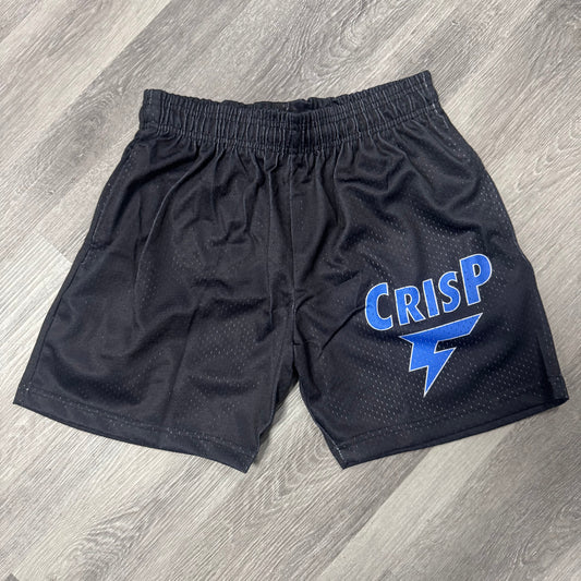 Crispy NYC Logo Mesh Shorts (Black/Blue)