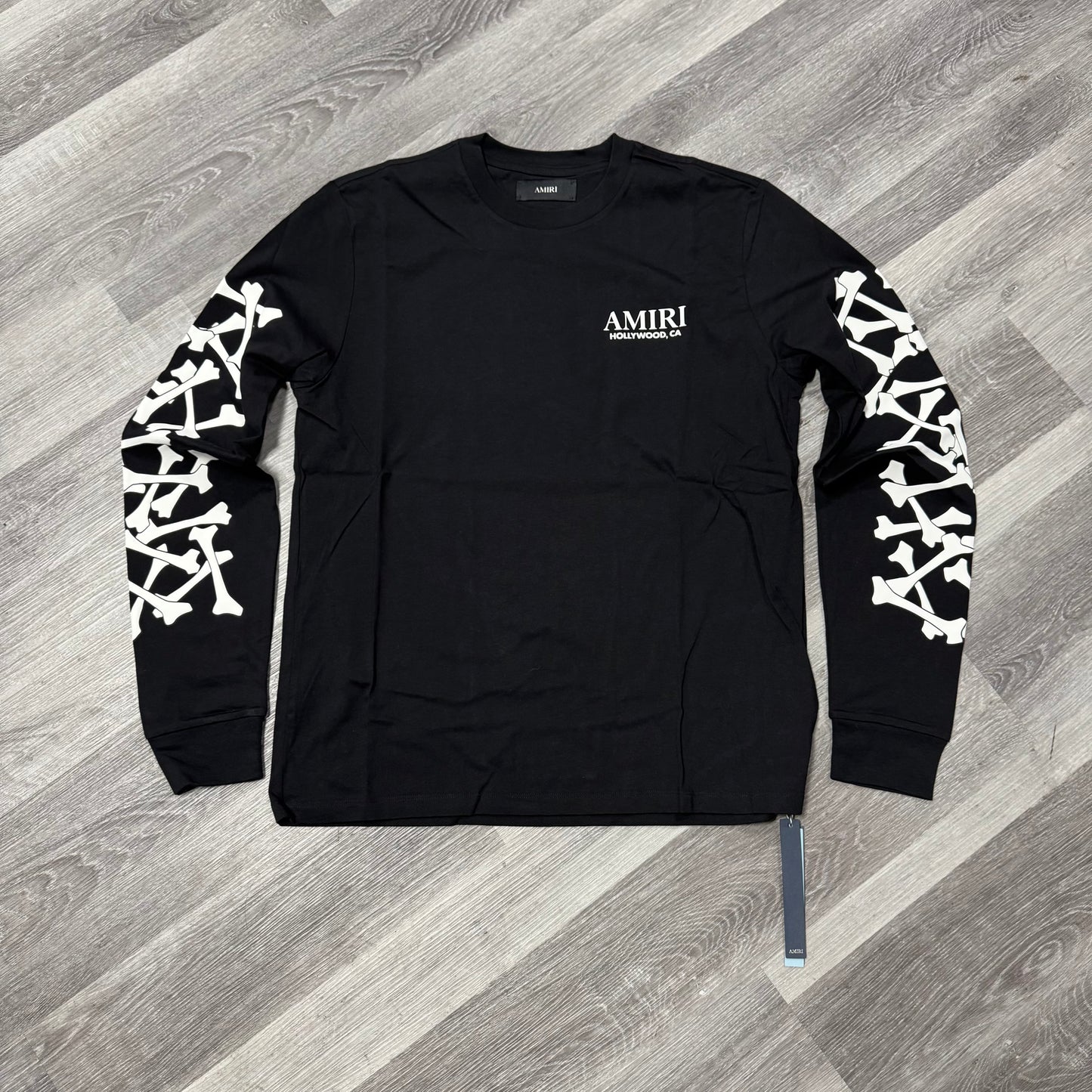 Amiri Bones Stacked Long Sleeve Tee (Black)