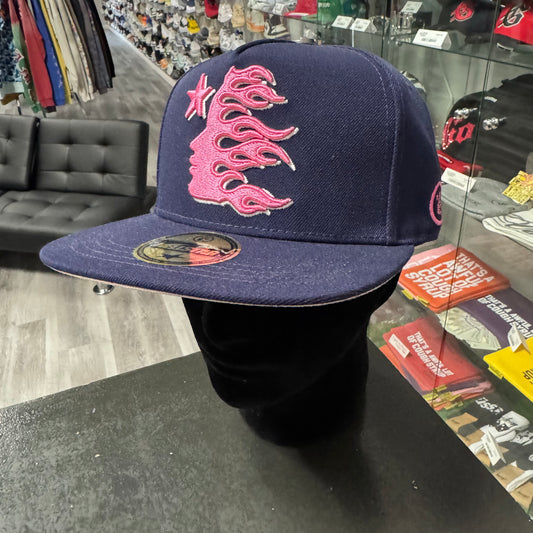 Hellstar Fitted Hat (Navy/Pink)