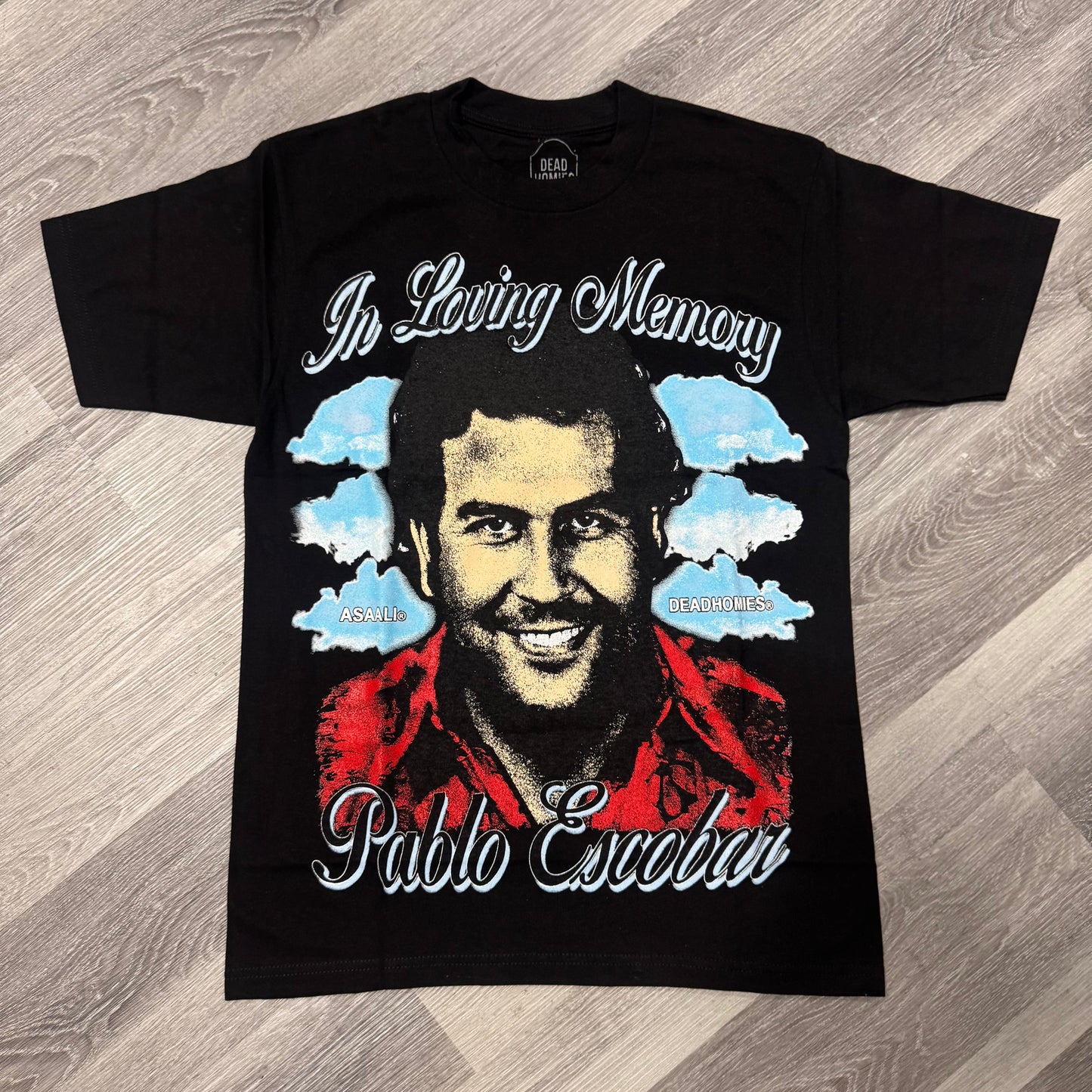 Asaali Deadhomie$ In Loving Memory Pablo Escobar Tee (Black)