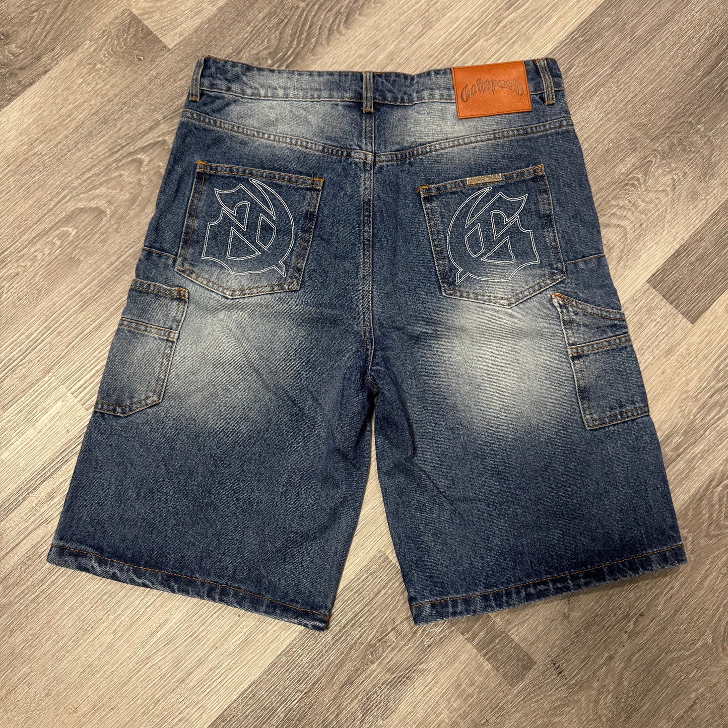 Godspeed Twin Panel Denim Shorts (Blue)