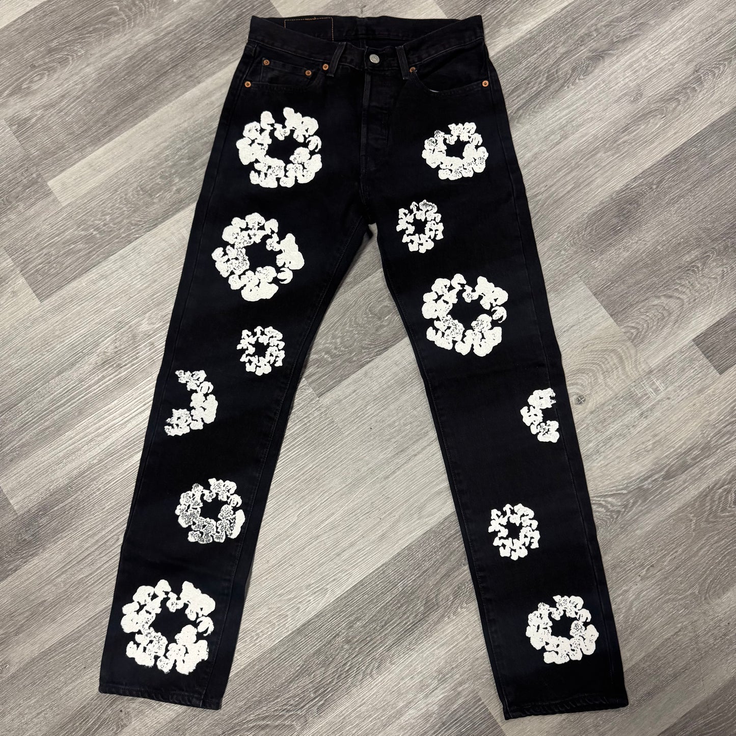Denim Tears Cotton Wreath Black Denim Jeans