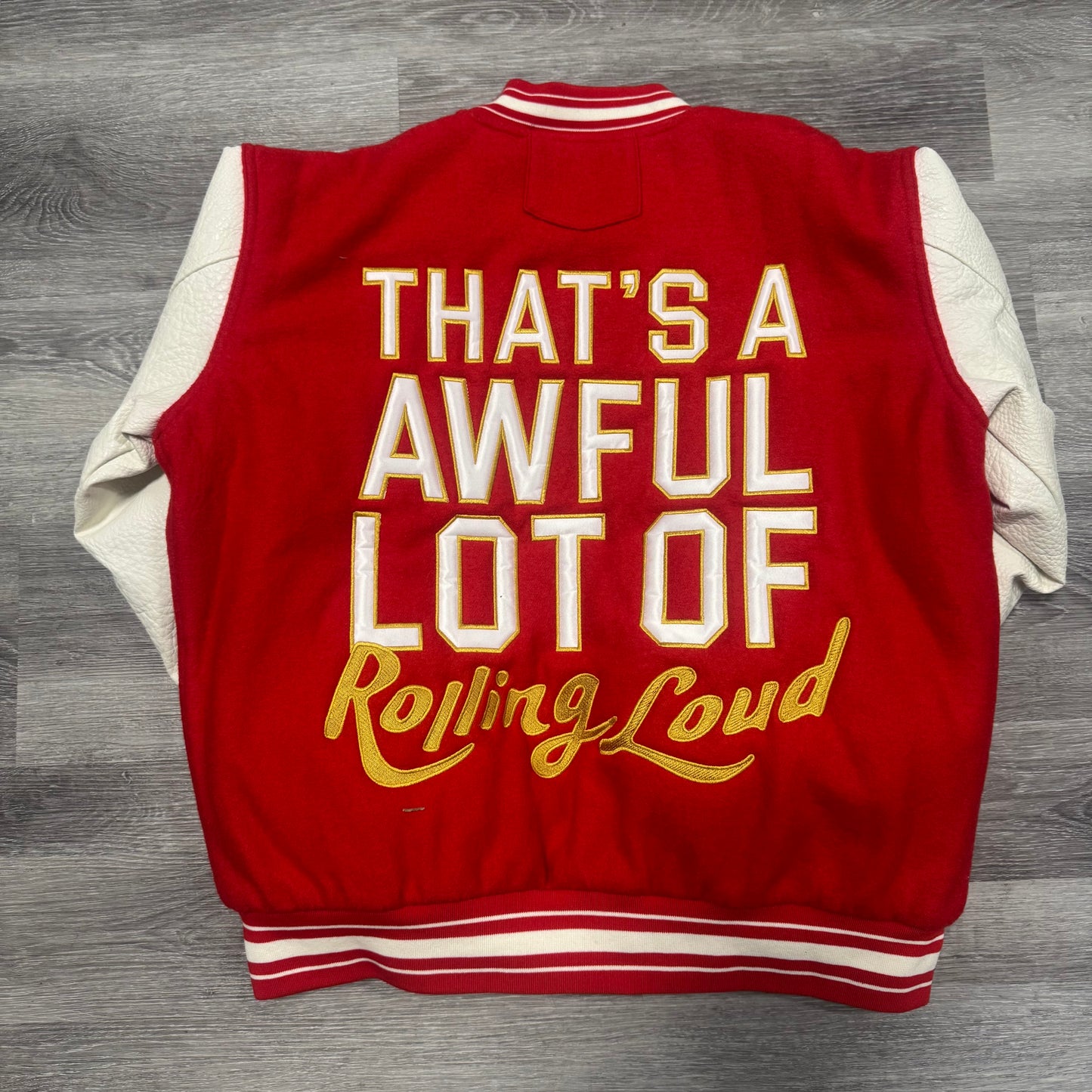 Thats A Awful Lot Of Cough Syrup X Rolling Loud Varsity Jacket