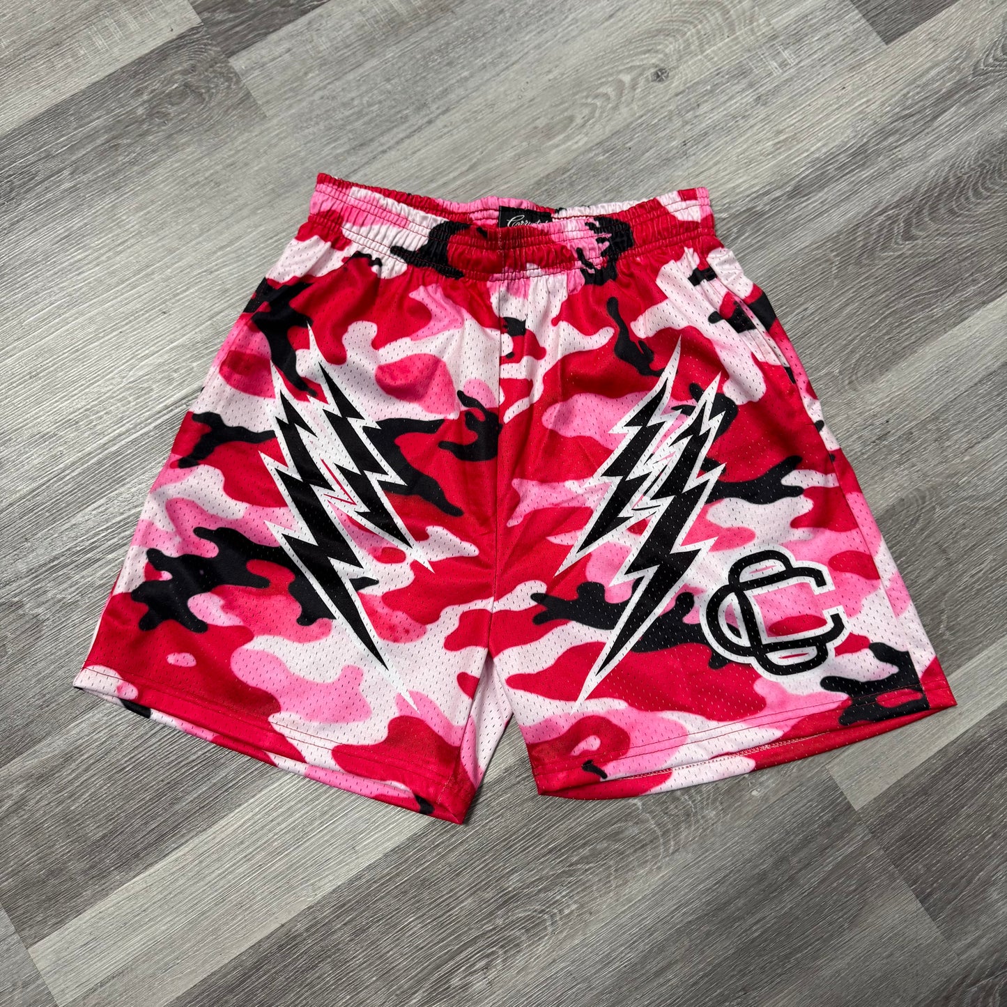Corrupted Creative Pink Camo Mesh Shorts