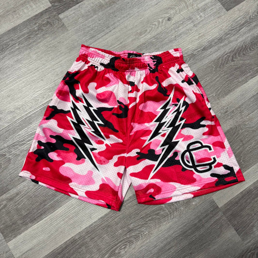 Corrupted Creative Pink Camo Mesh Shorts