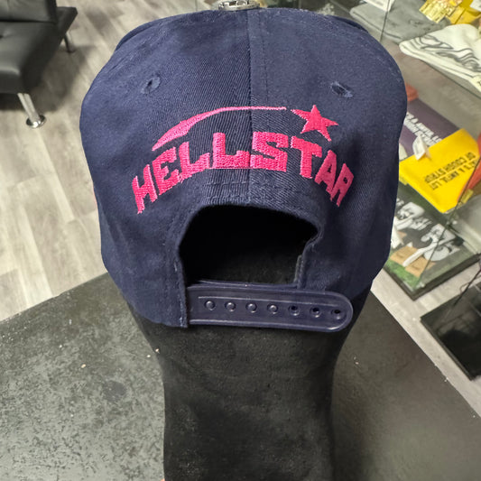 Hellstar Snapback Hat (Navy/Pink)