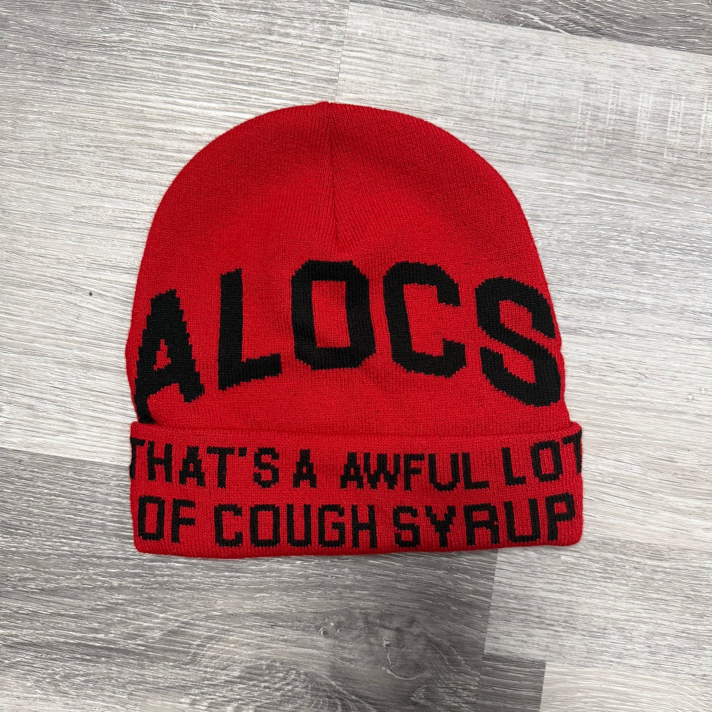 That’s A Awful Lot Of Cough Syrup Beanie (Red/Black)
