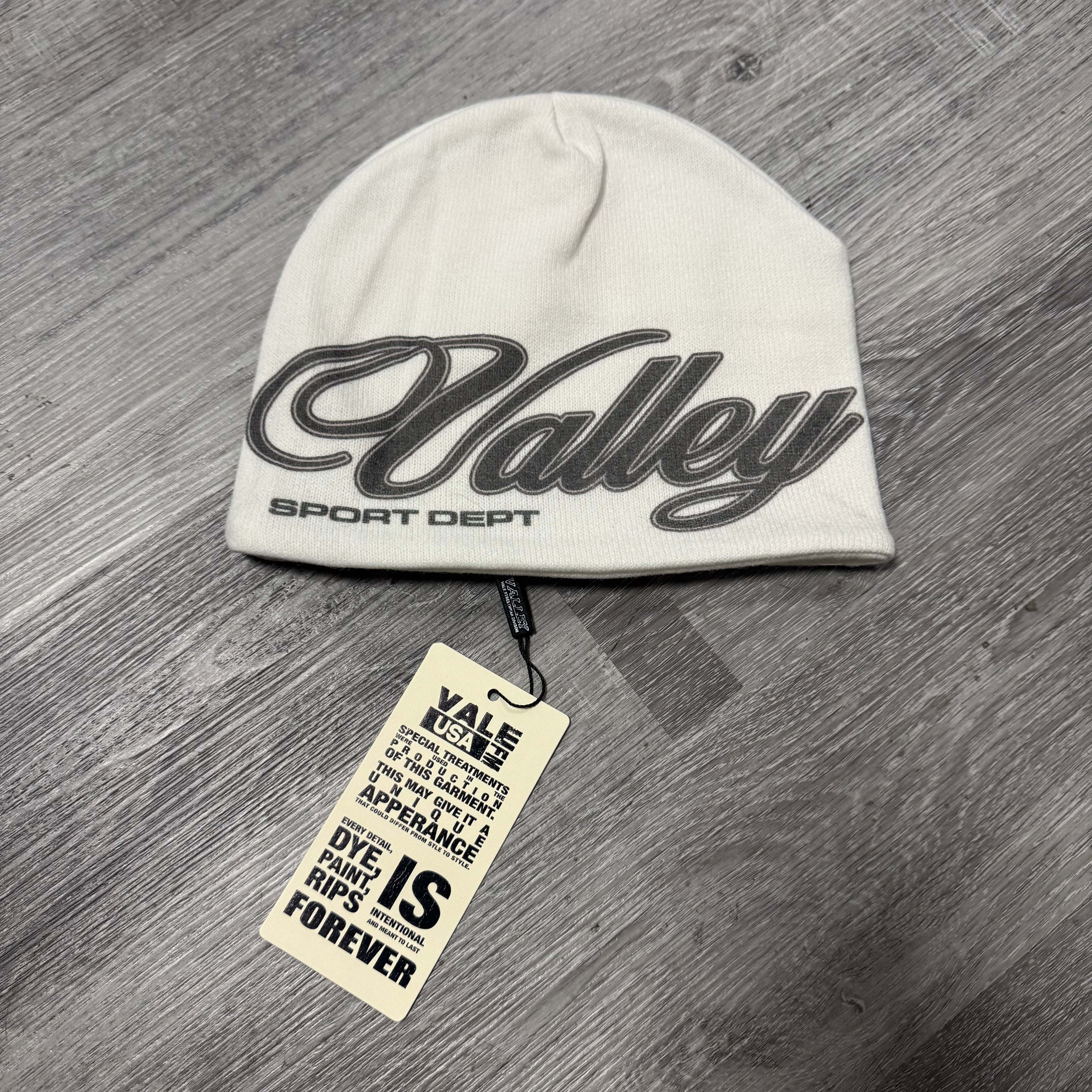 Valley Cursive Beanie (White) – EnMotion Sneaker Store