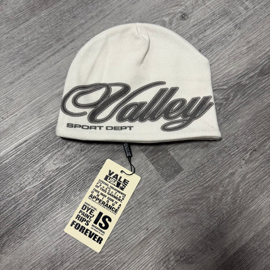 Valley Cursive Beanie (White)