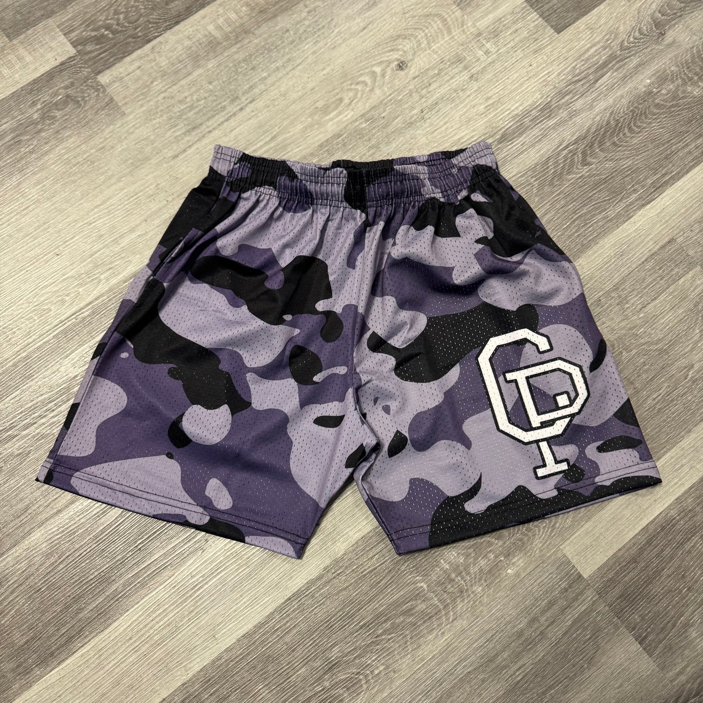 Crispy NYC Purple Camo Mesh Shorts