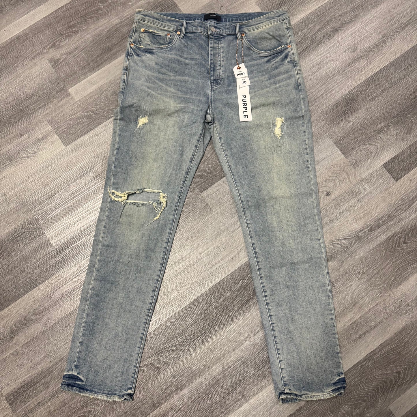 Purple Brand Three Year Light Indigo Denim Jeans