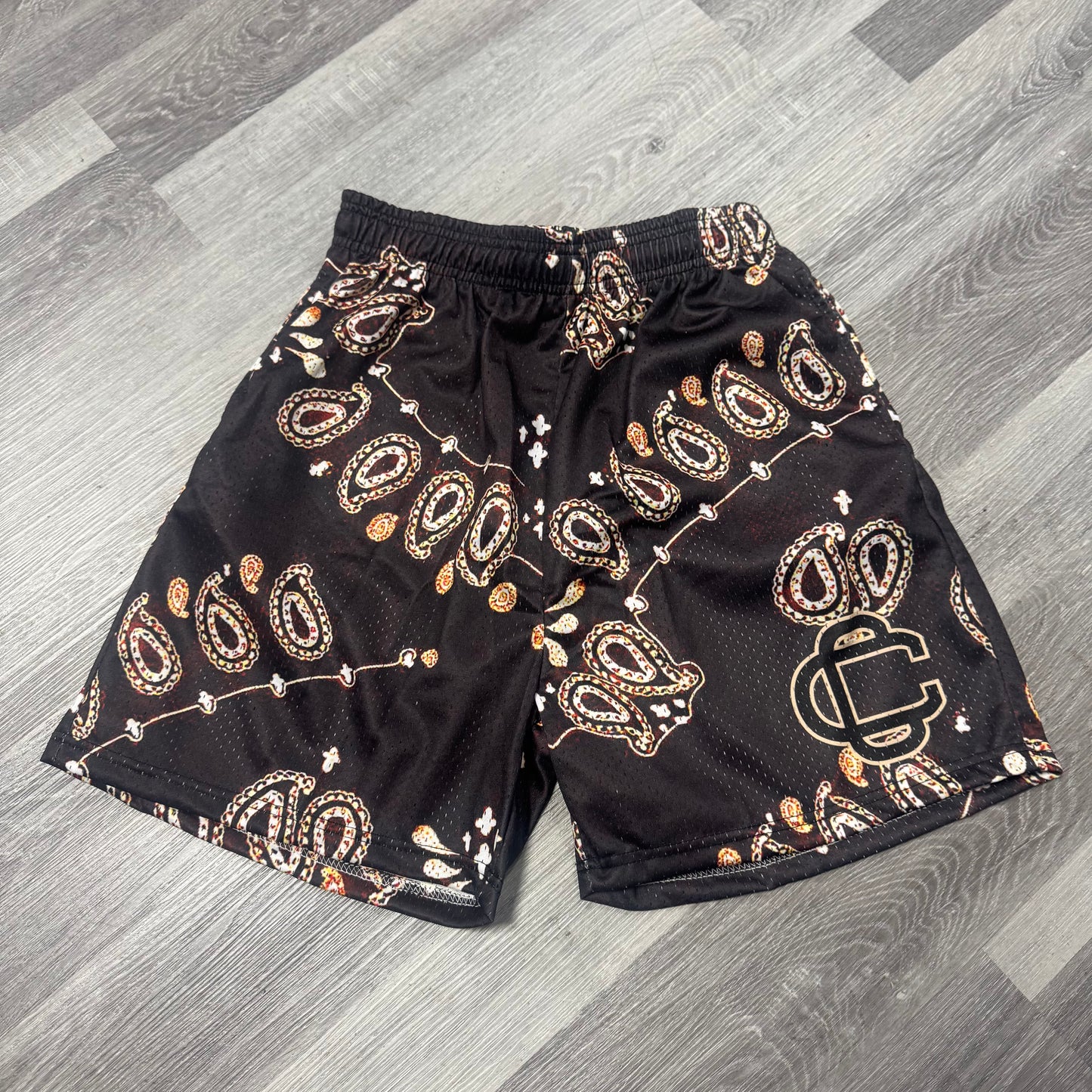 Corrupted Creative Brown Bandana Mesh Shorts