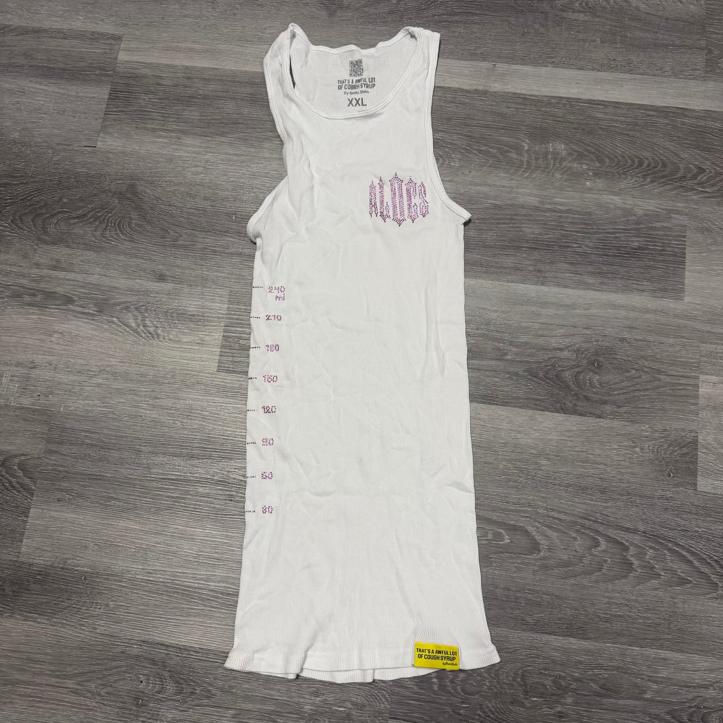 That’s A Awful Lot Of Cough Syrup Tank Top (White/Pink)