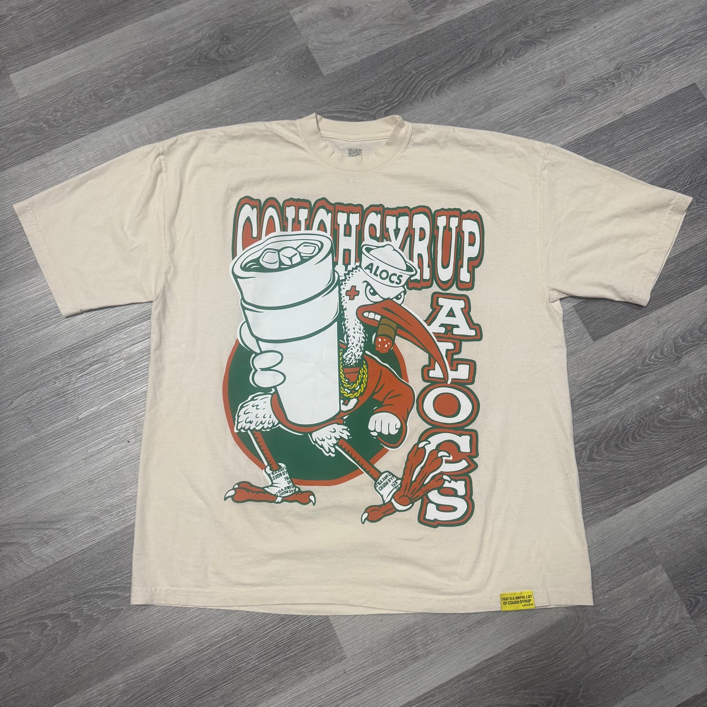 Thats A Awful Lot Of Cough Syrup Graphic Cartoon Tee