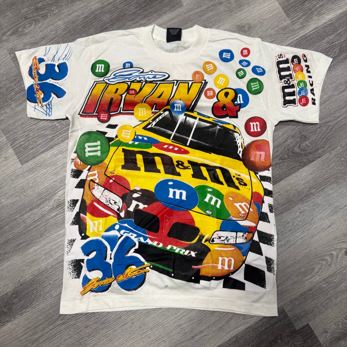 Nascar Ernie Irvan 36 x M&M’s Graphic Tee (White)