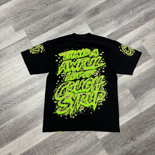 Thats a Awful Lot Of Cough Syrup Neon Air Brush Graffiti Tee
