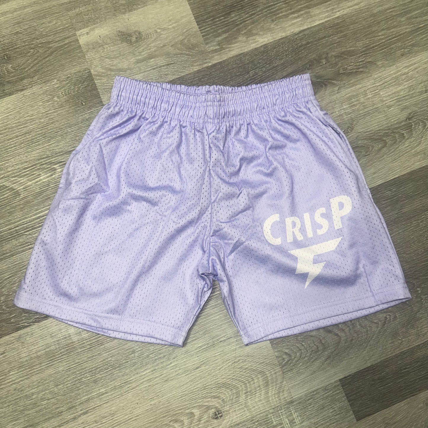 Crispy NYC Logo Mesh Shorts (Lavender)