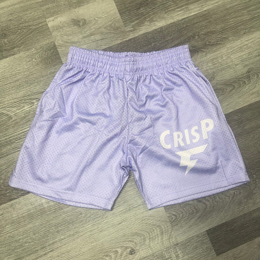 Crispy NYC Logo Mesh Shorts (Lavender)