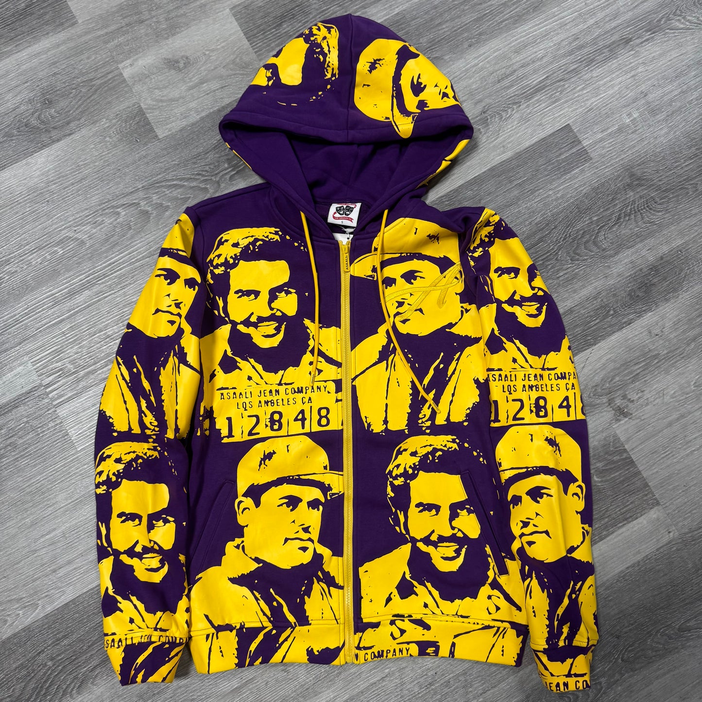 Asaali Cartel Zip Up Hoodie (Purple/Yellow)