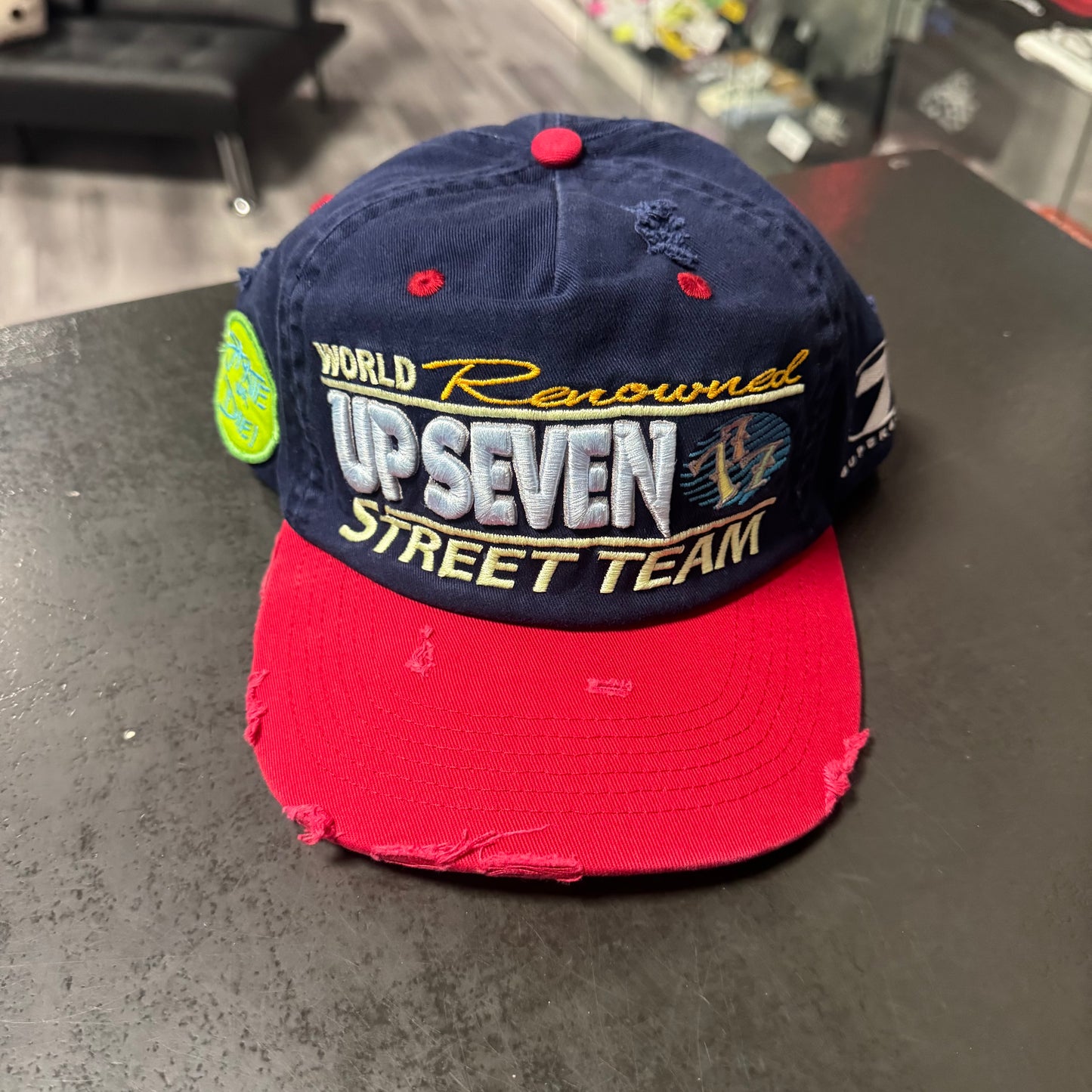 Up 7 Dweller Street Team Hat (Navy/Red)