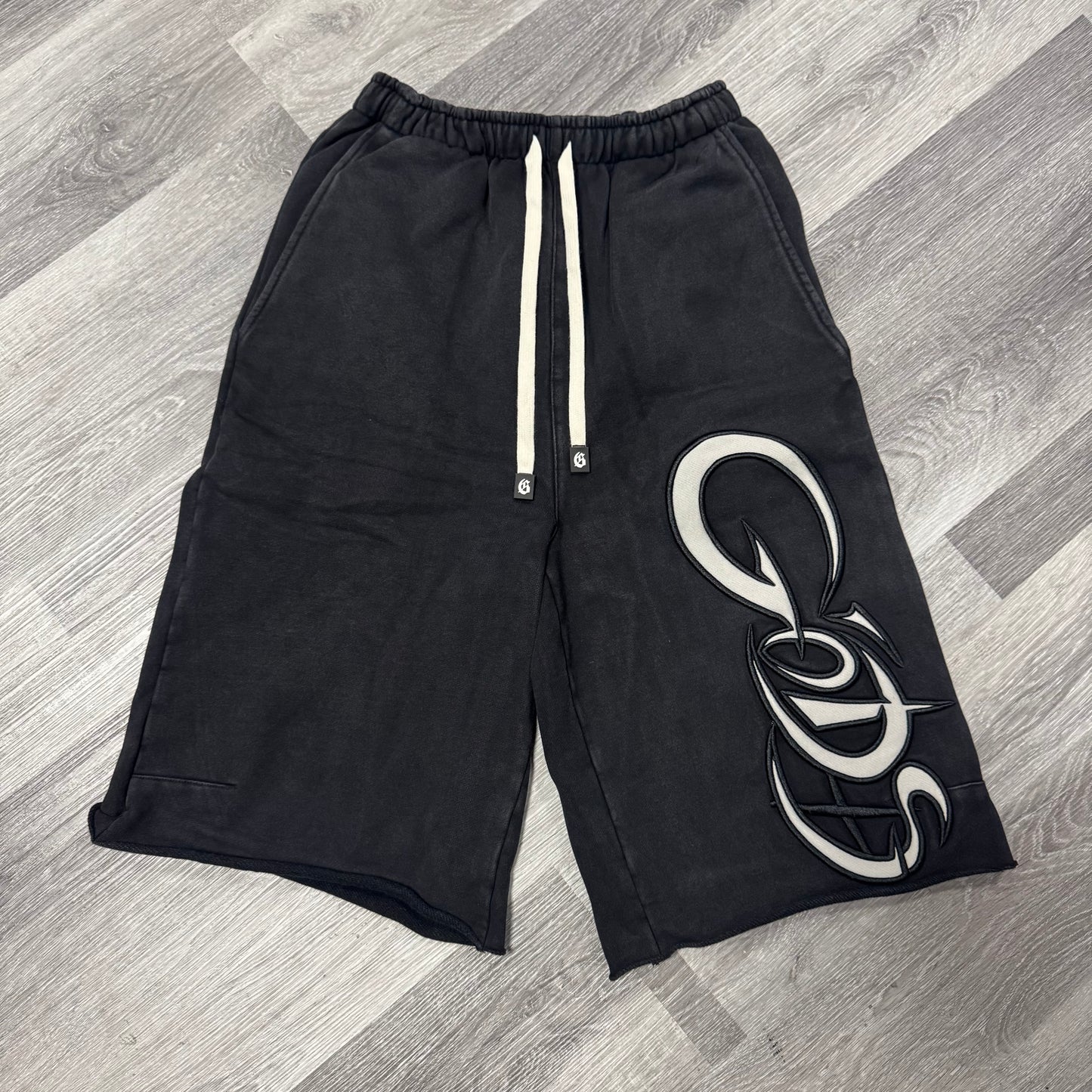 Godspeed New Age Logo 3/4 Cut Sweat Shorts (Black)