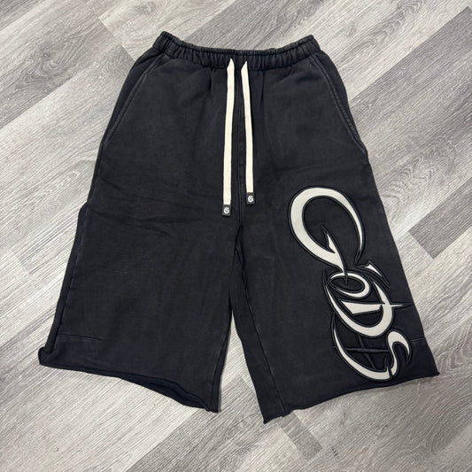 Godspeed New Age Logo 3/4 Cut Sweat Shorts (Black)