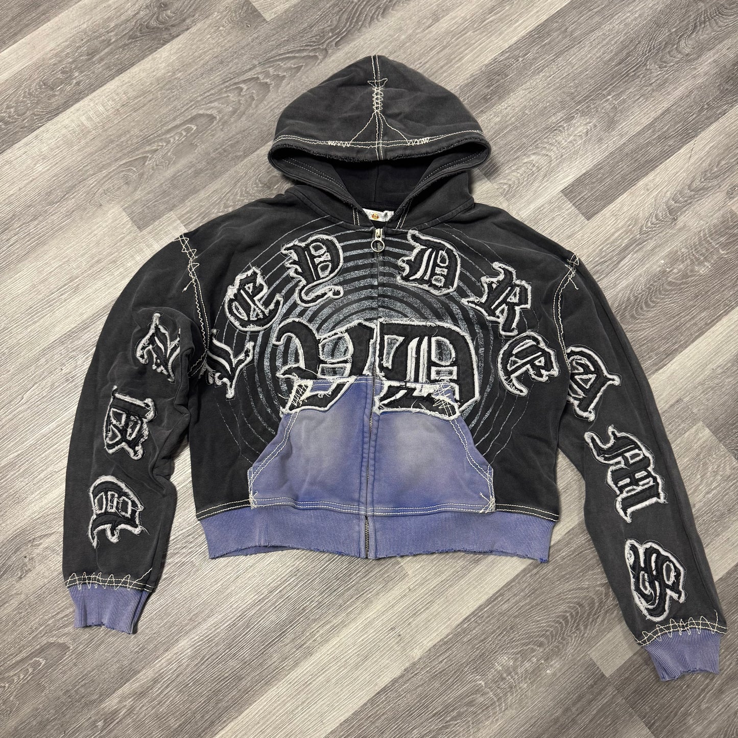Valley Hypnotic Zip Up Hoodie (Black)
