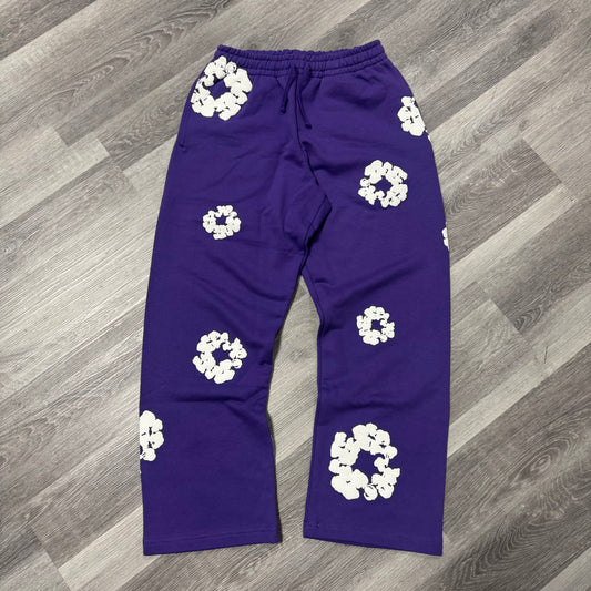 Denim Tears Cotton Wreath Relaxed Sweatpants (Purple)
