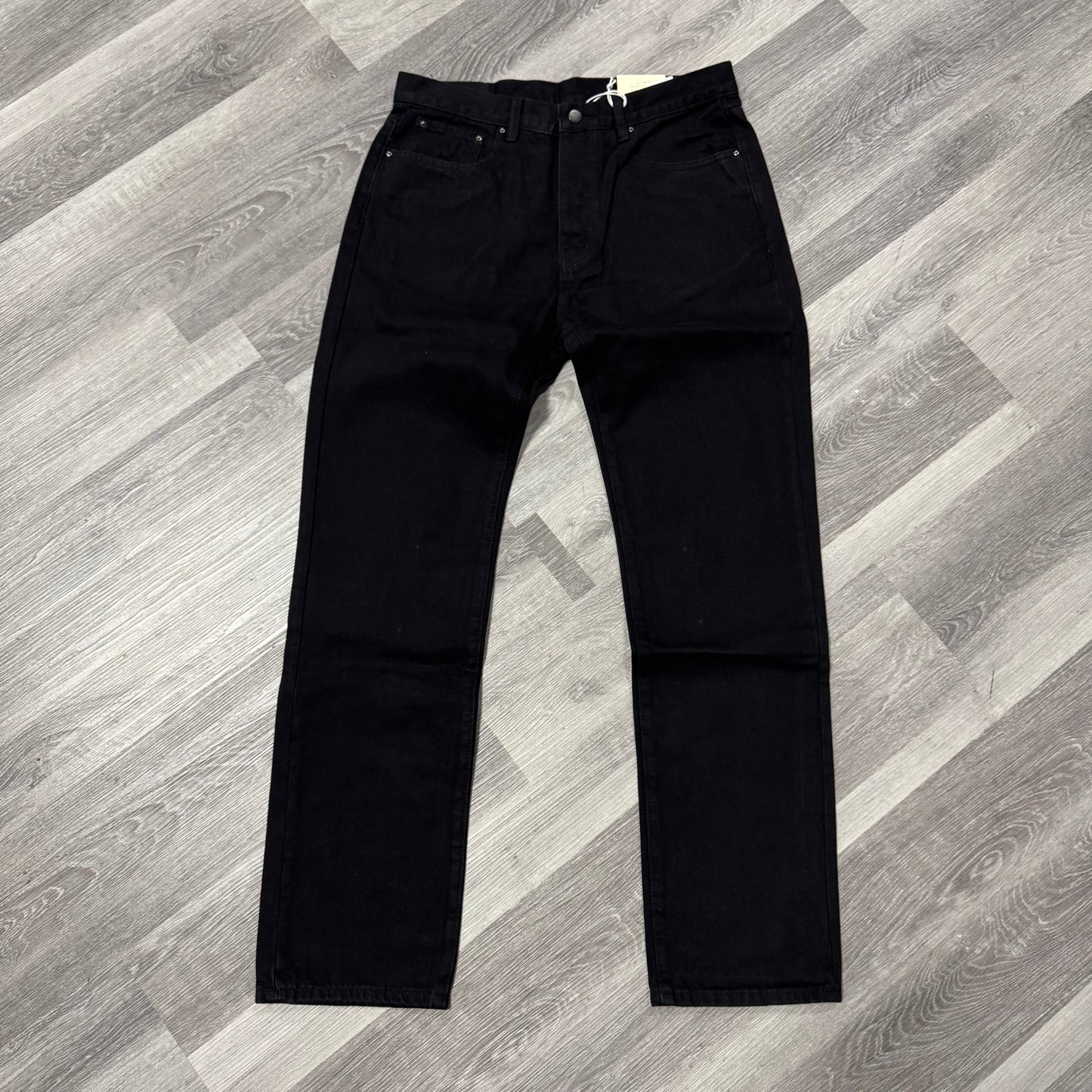 MNML Rinsed Black Straight Leg Denim Jeans