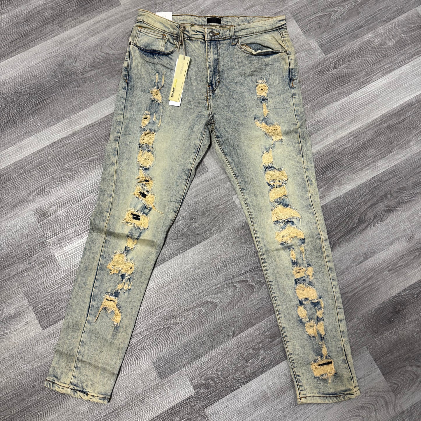 Reason Brand Vintage Ripped Denim Jeans