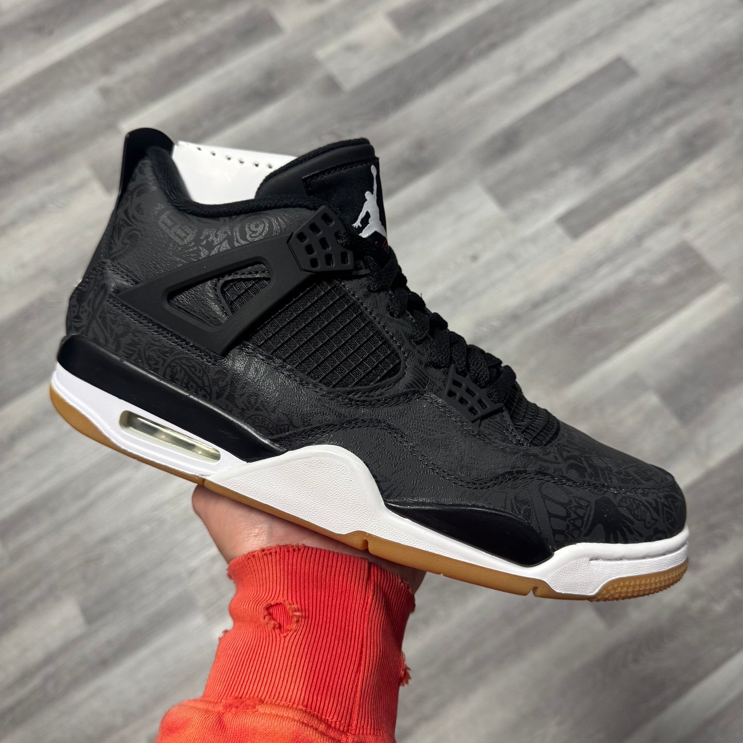 Jordan 4 Laser Black Gum / Brand New