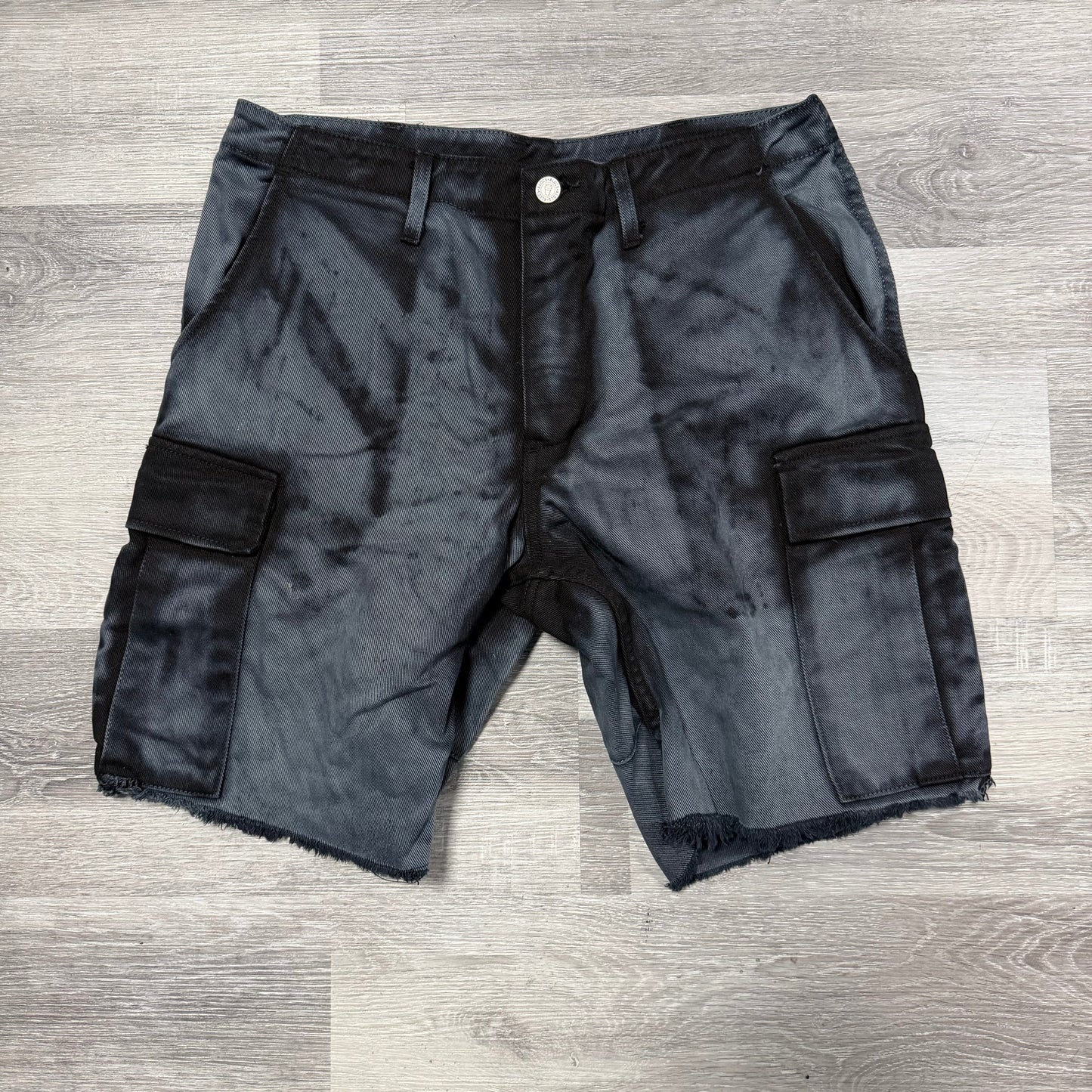 That’s A Awful Lot Of Cough Syrup Double Cup Cargo Denim Shorts (Black)