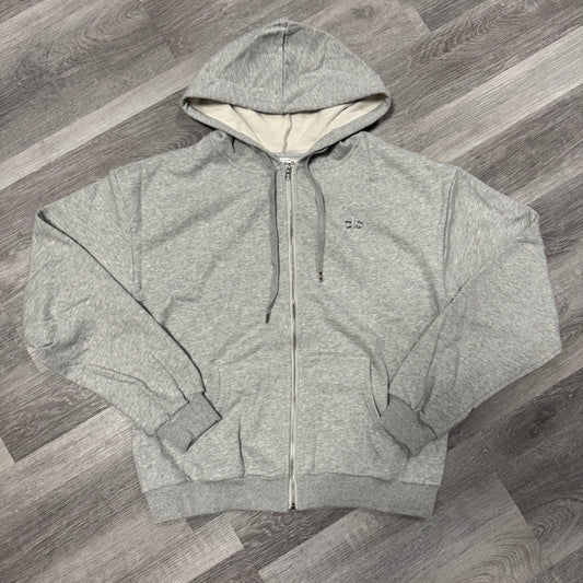 Alo Accolade Zip Up Hoodie (Heather Grey)