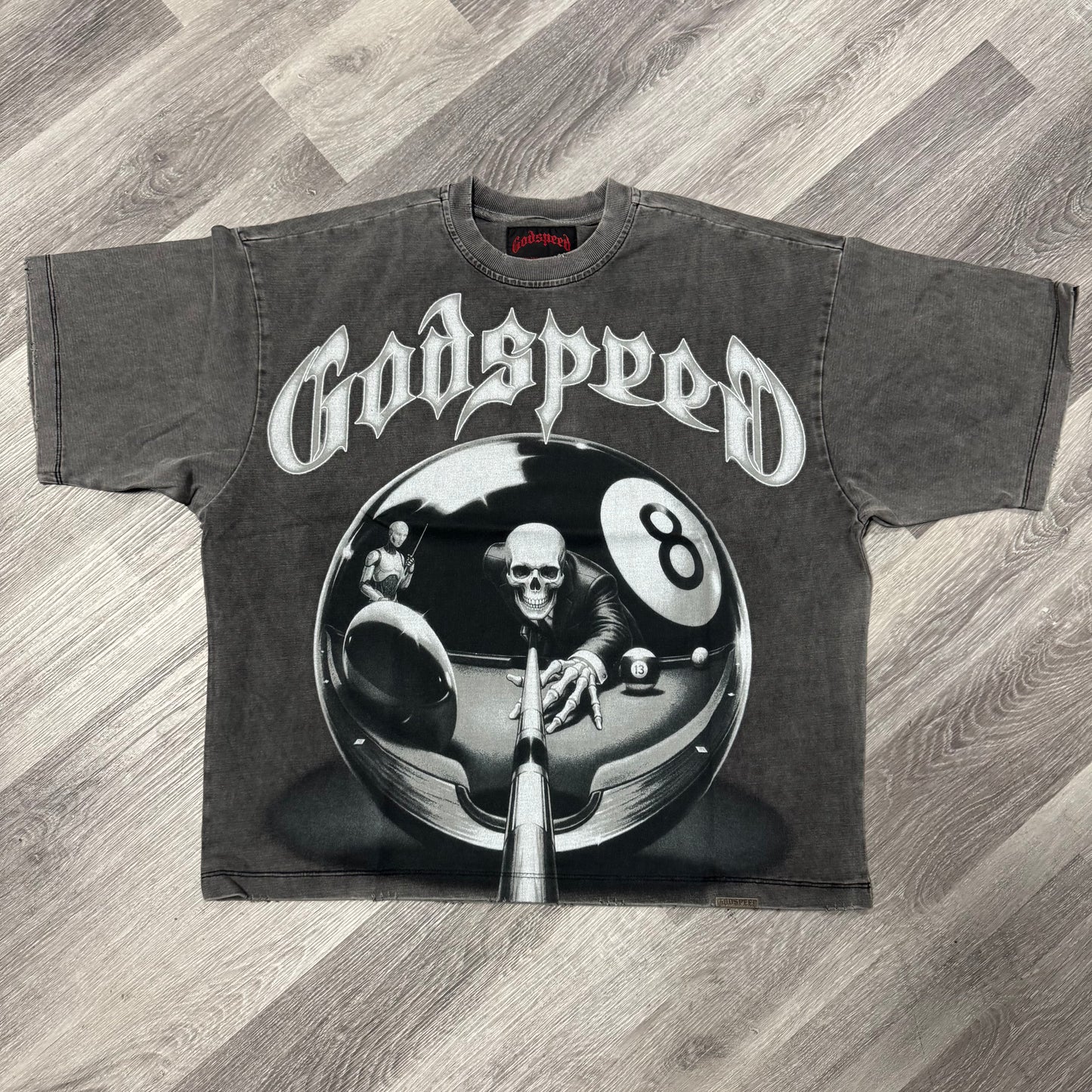 Godspeed 8 Ball CP Tee (Grey Wash)