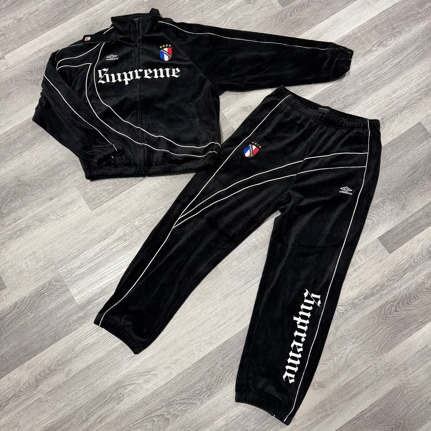 Supreme UmBro Velour Track Suit (Black)