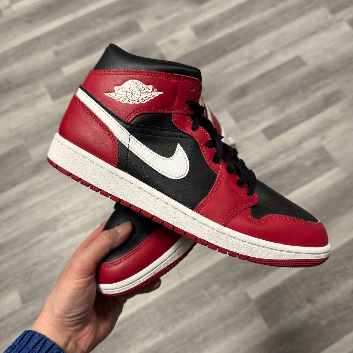 Jordan 1 Mid Gym Red Black White / Brand New