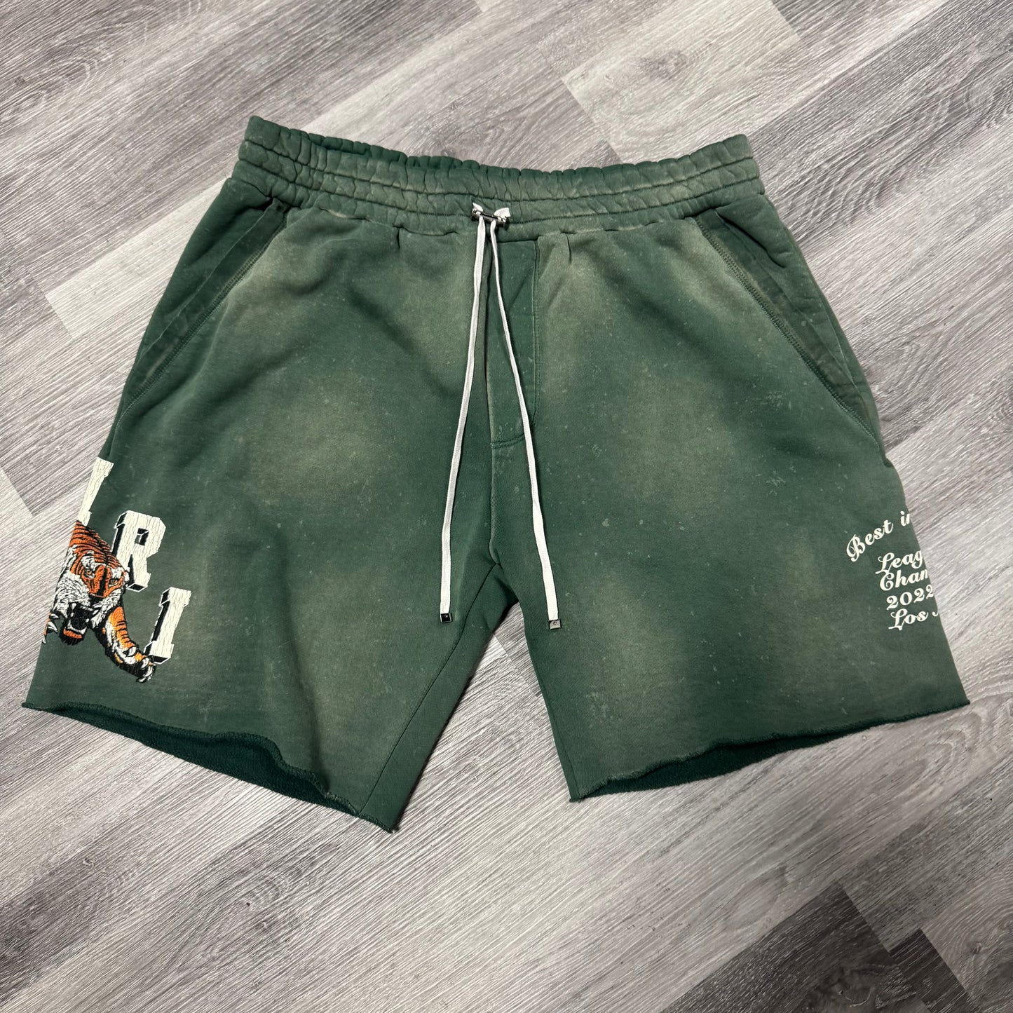 Amiri Collegiate Logo Sweat Shorts (Green)