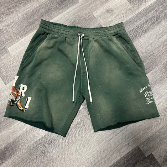 Amiri Collegiate Logo Sweat Shorts (Green)
