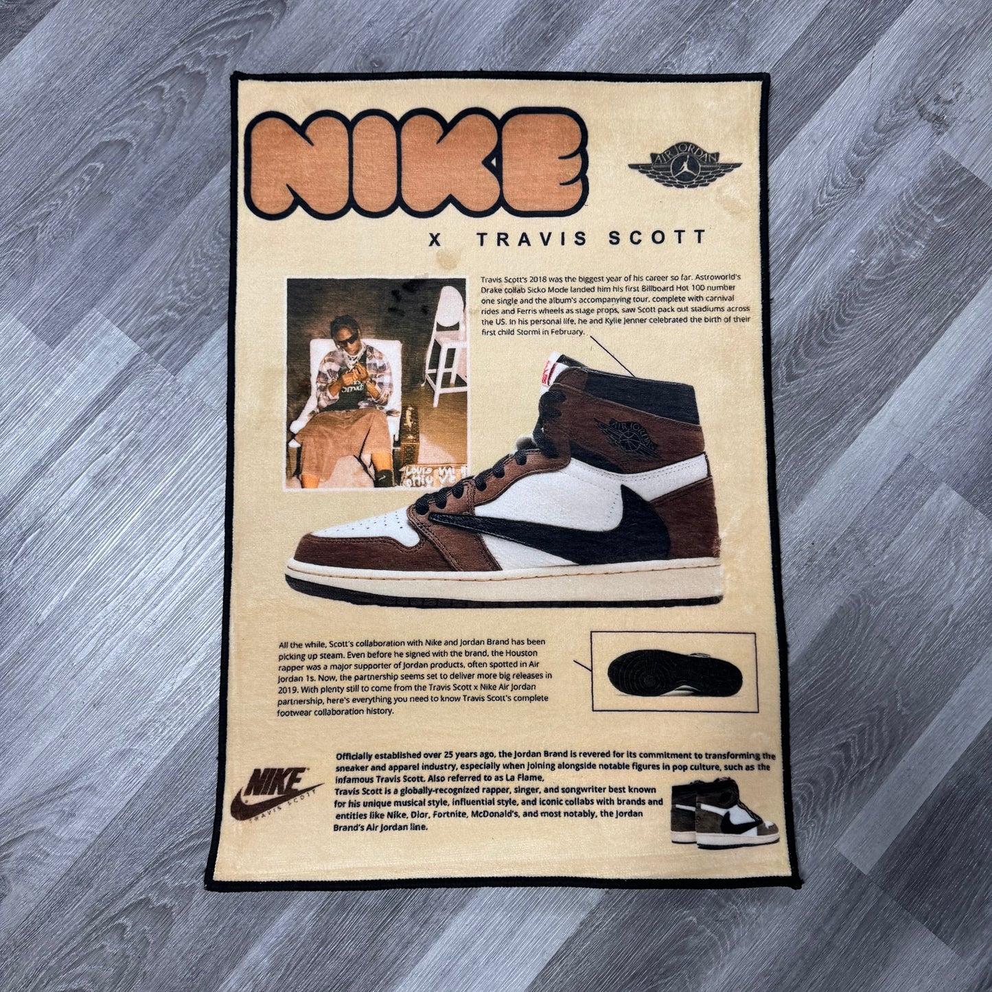 Jordan 1 Travis Scott High Mocha Rug