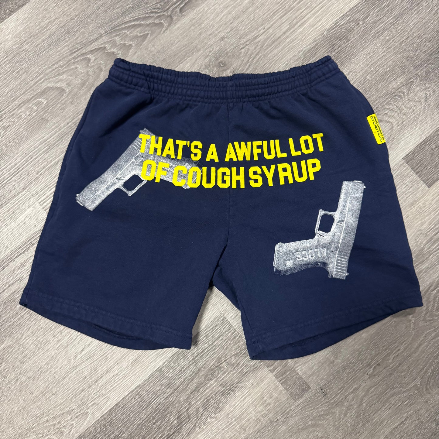 Thats a Awful Lot Of Cough Syrup Glock Shorts (Navy/Yellow)