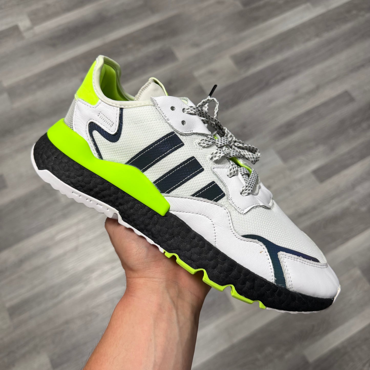 Adidas Nite Jogger Cloud White Signal Green / Brand New