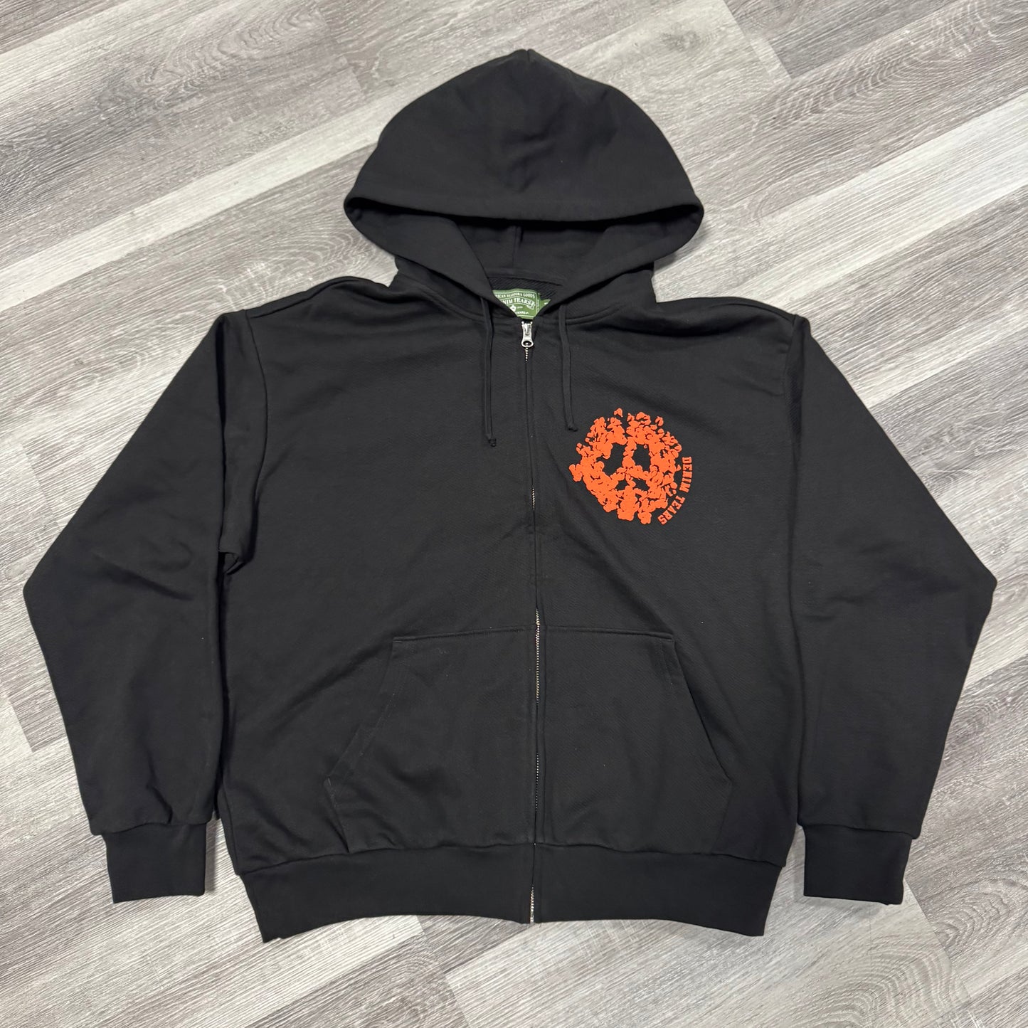 Denim Tears Denim University Zip Up Hoodie (Black/Orange)