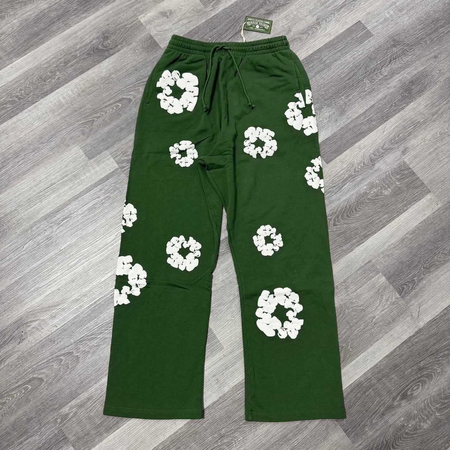 Denim Tears Cotton Wreath Relaxed Sweatpants (Green)