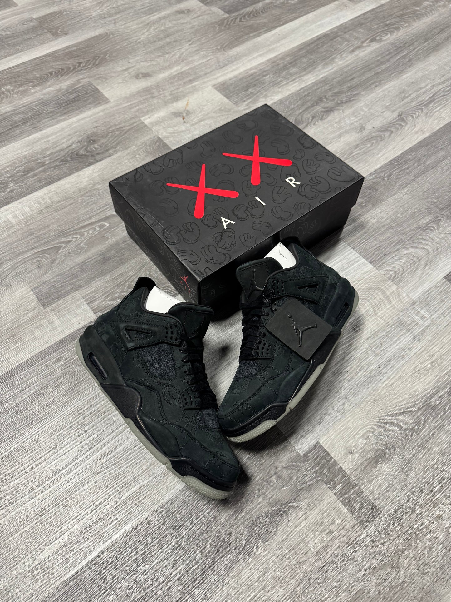 Jordan 4 Kaws Black (Sample) / Brand New