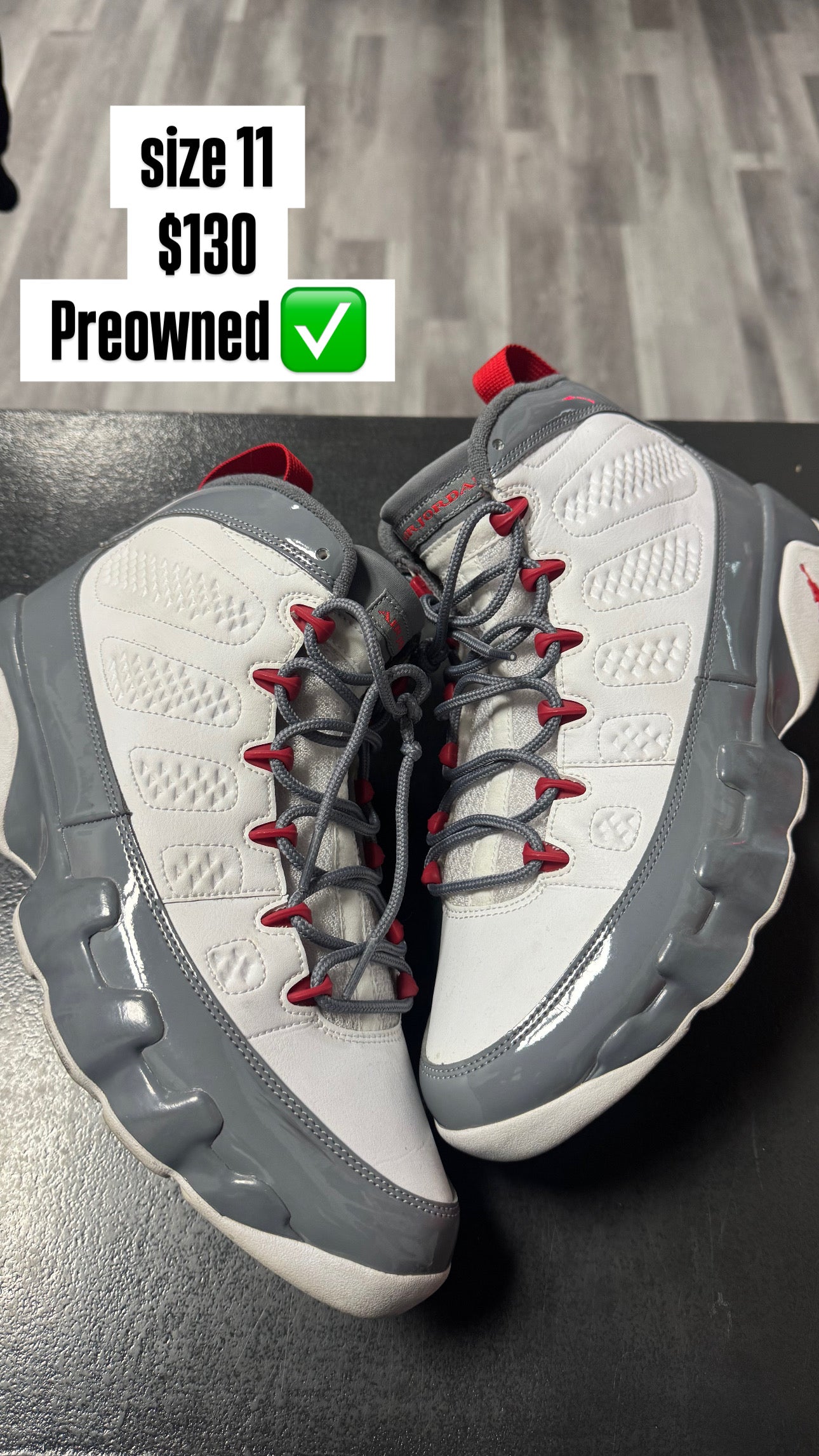 Jordan 9 Fire Red / Preowned