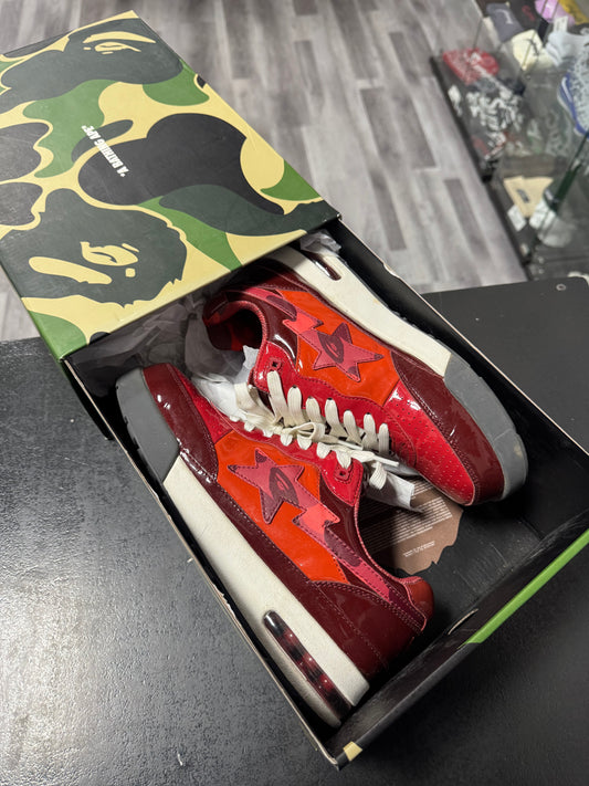 Bape Roadsta Red Patent Leather / Preowned