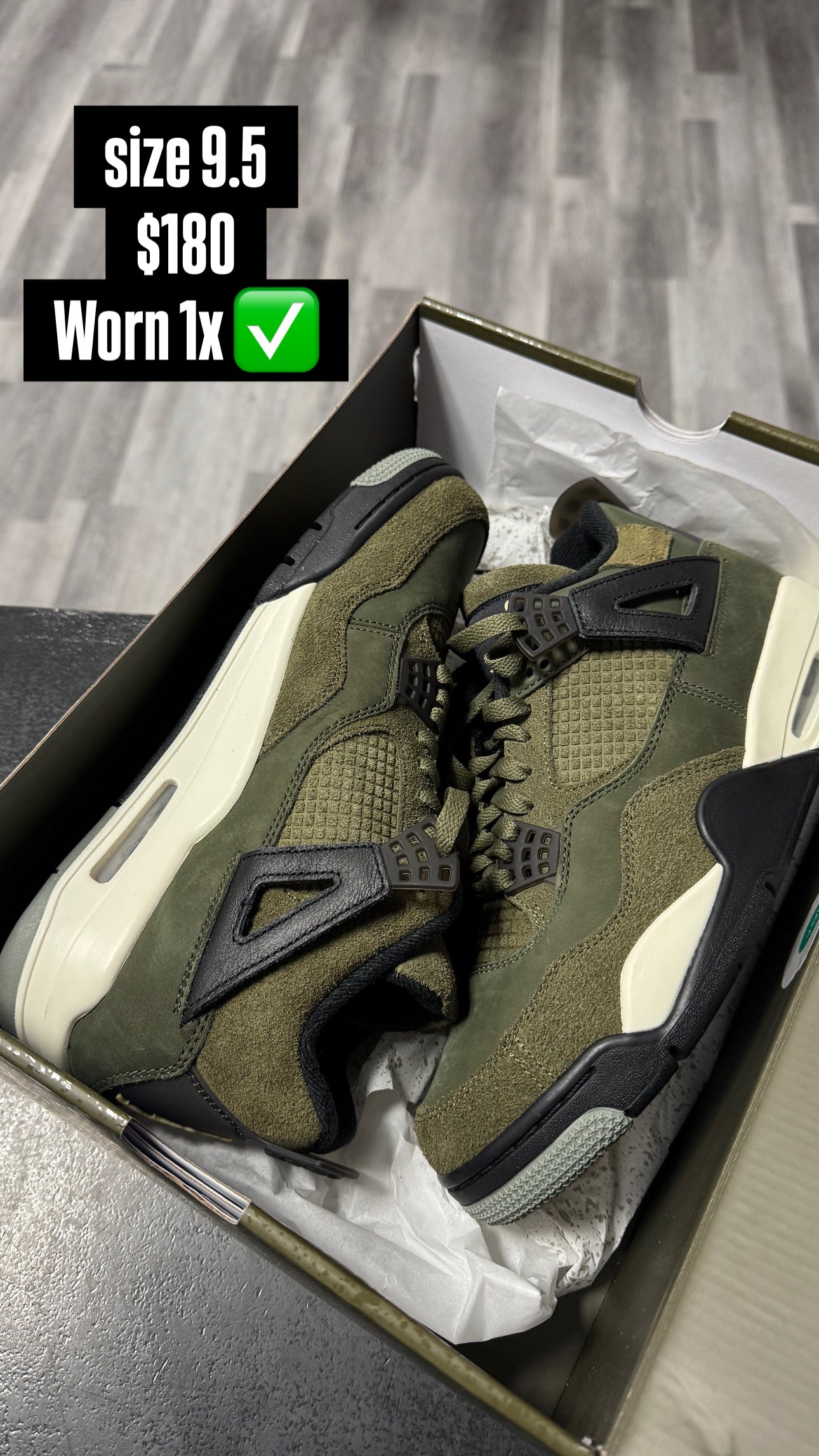 Jordan 4 Craft Olive / Preowned