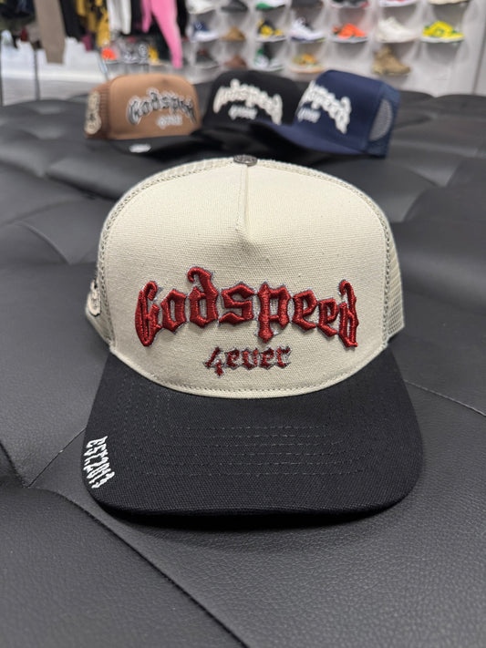 Godspeed Trucker Hat (Cream/Red)