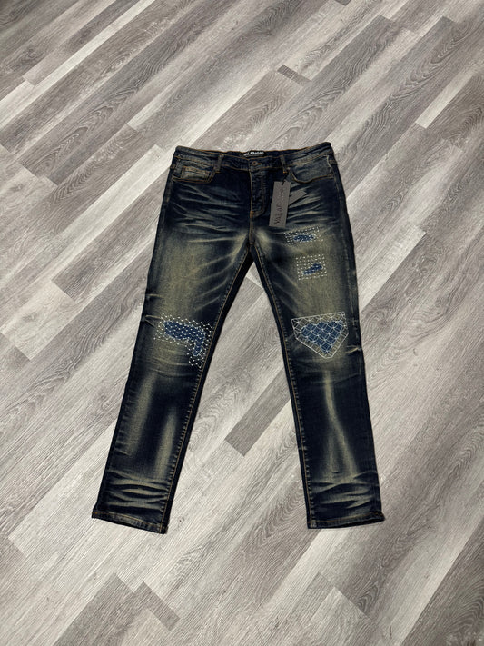 Valabasas 7th Ave Blue Sporco Denim Jeans