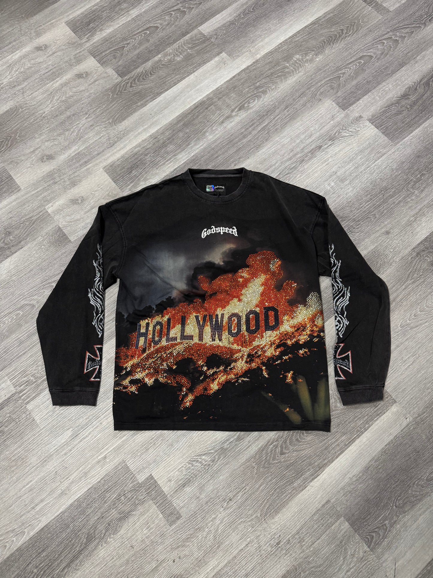 Godspeed VVS Hollywood Inferno Longsleeve (Black Wash)